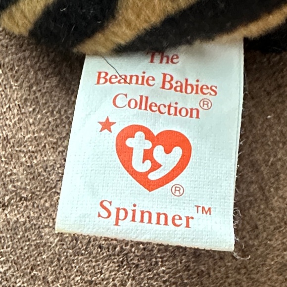 Beanie baby Ty Spinner Black and Gold Striped Plush Spider - Picture 2 of 7